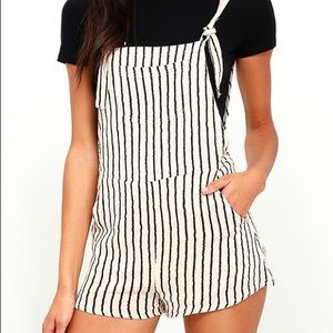Billabong striped overalls